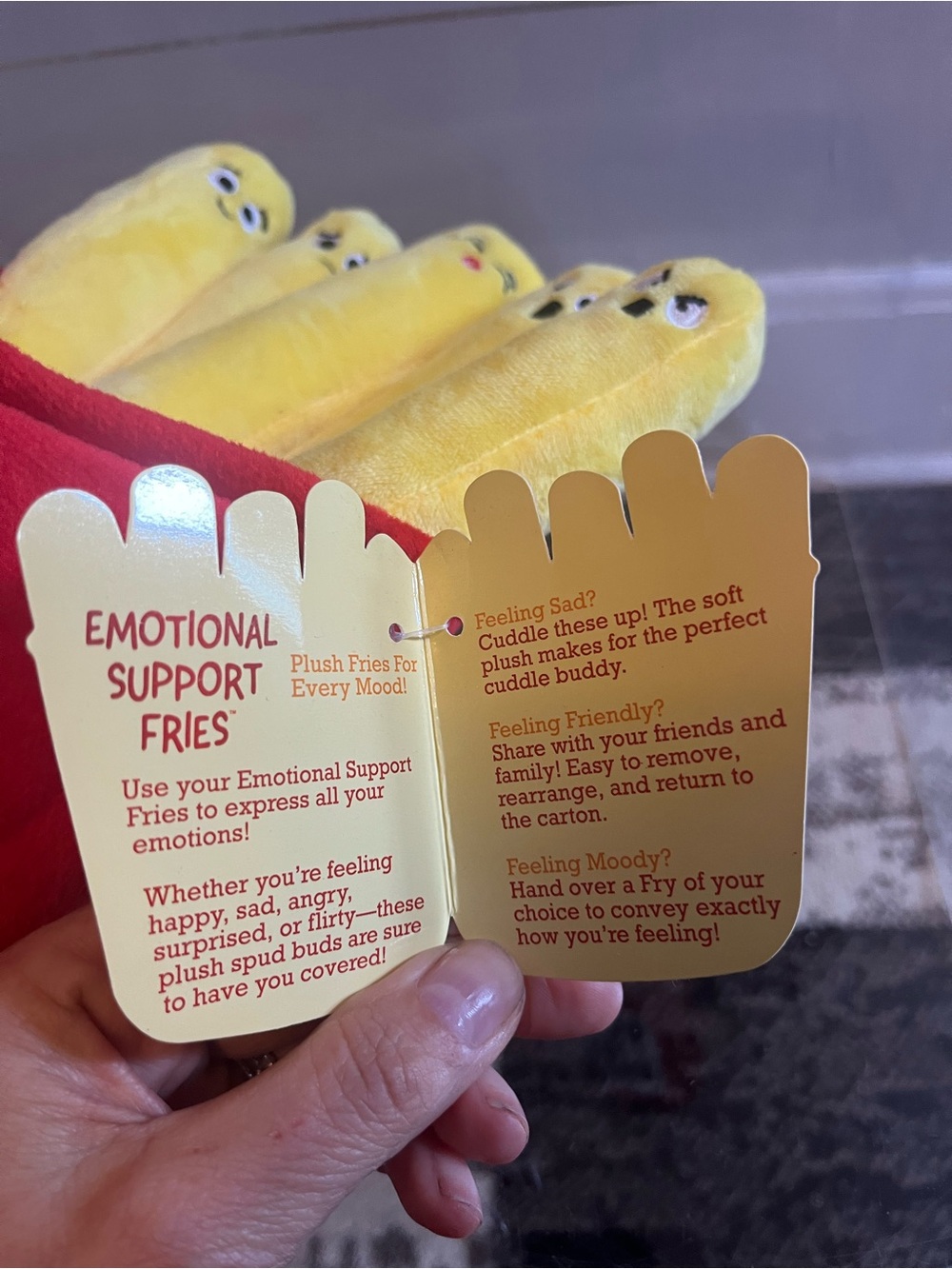 What Do You Meme? Emotional Support Fries Plush NWT’s - Picture 3 of 6